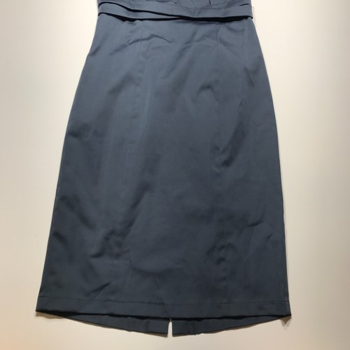 Sisley Dress Womens Size 2** Blue Sleeveless Sheath Pencil V-Neck Casual Career - Picture 3 of 11