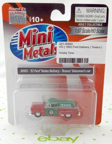 Ford Delivery Sedán Escala HO '53 - Coche de Vendedor Texaco - Mini Metales #30503 | Zustand: New