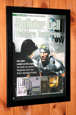 Tom Clancy's Splinter Cell Pandora Tomorrow Werbeblatt Gerahmt Poster Ad Framed