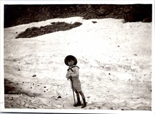 France, glacier à Gavarnie Vintage silver print. Tirage argentique  7x10 