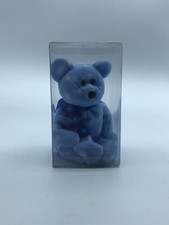 TY Beanie Baby, Holiday Teddy Blue Bear with Snowflakes and a Blue Scarf - B16