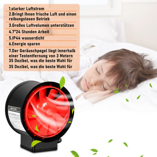Rohrventilator mit Fernbedienung CE Wandlüfter 150mm Wand Leise Deckenlüfter - Imagen 2 de 6