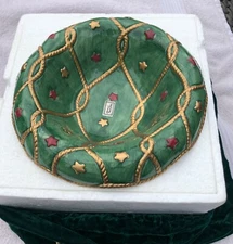 Fitz & Floyd Santa's List Santa's Bag Bowl New NIB Retired RARE