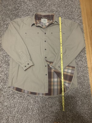 Men s XL L.L. Bean Flannel Lined Canvas Coat!!!