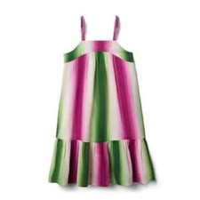 Janie  Jack Girls Sz 12 The Baja Sundress / Multistripe Midi W/Flounce Hemline