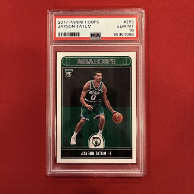 Jayson Tatum 2017-18 Panini NBA Hoops RC PSA 10 Gem Mint #253 