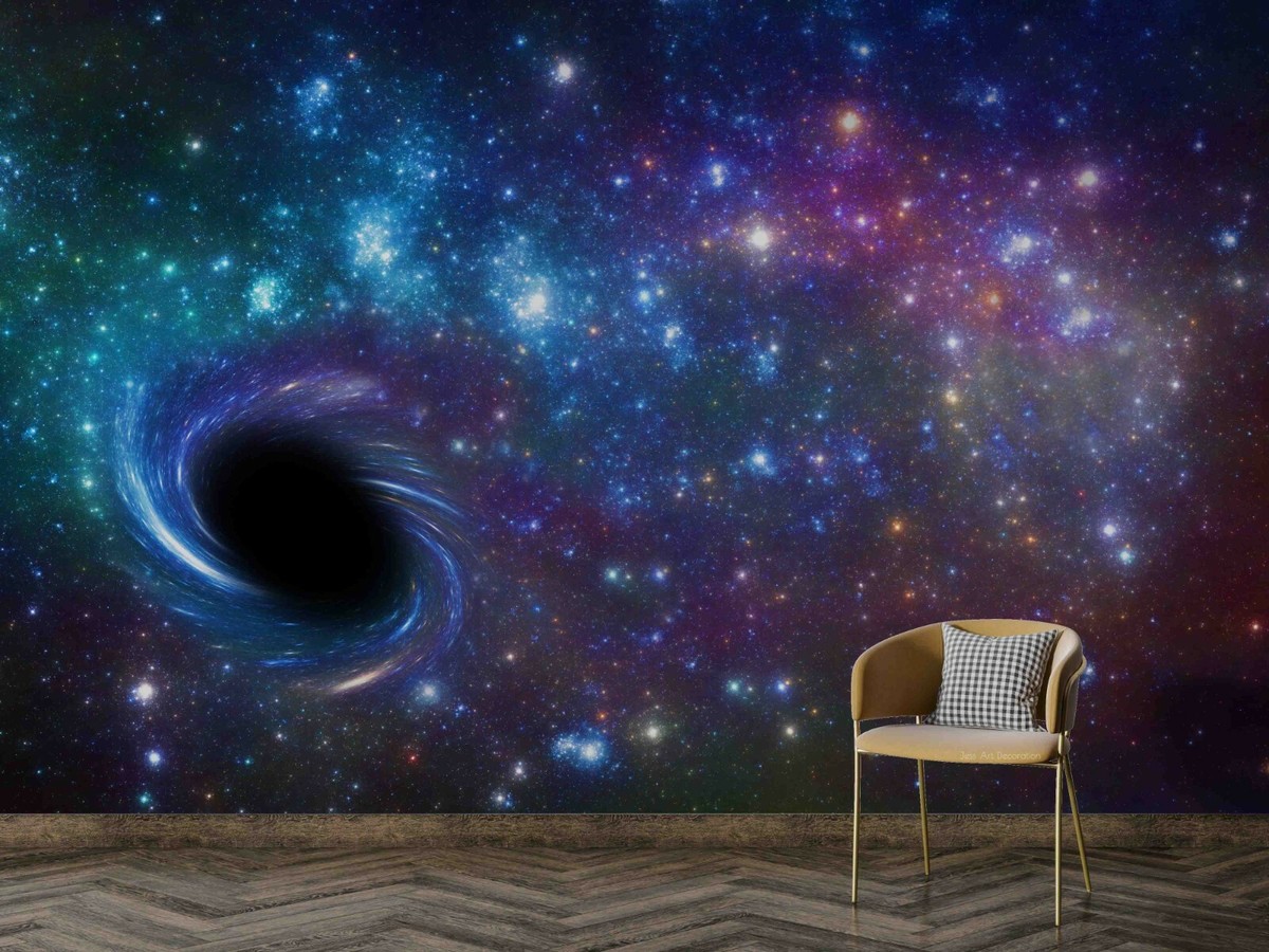 Papier Peint Adhésif 3D Galaxy Vortex I1923 - Autocollant Mural Amovible Erin