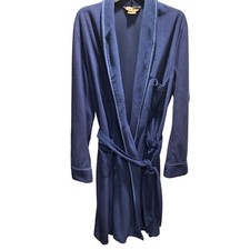 Vintage Men  s Bath Robe MONTGOMERY WARD Color Blue 3 Pockets