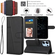 For Moto G Pure/G Power/G Play/G Stylus 5G 4G Flip Stand Wallet Case With Strap