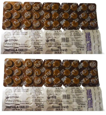 10x30 tablets Zandu TRIPHALA Tablet Trifala Triphla | 300 Tablets Lot !