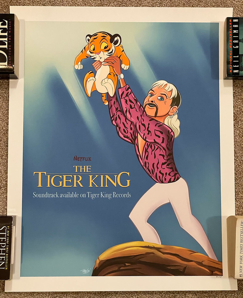 The Tiger King Giclee Print Travis Falligant BNG Joe Exotic Disney