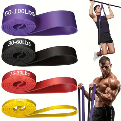 HAVA 4-Piece Resistance Band Heavy duty   Pull-Up Assist & Strength Training