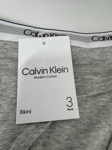 Calvin Klein Girls Modern Cotton Bikini Underwear 3 Pack - Size XL 14/16 - New - Picture 4 of 8