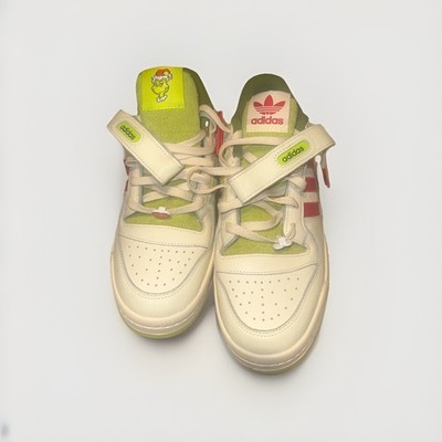 adidas Men's Dr. Seuss x Forum Low the Grinch Cream Sneakers Size 9.5