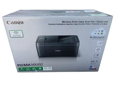 Canon PIXMA MX492 Black Wireless All-In-One Inkjet Printer - Factory Sealed