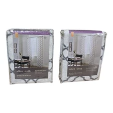 allen + roth 95-in Grey Light Filtering Back Tab Single Curtain Panel New 2x