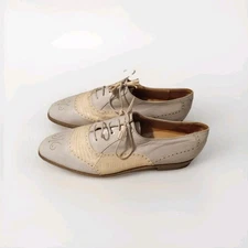 Vintage Mauri Exotic Genuine  Lizard Mens Size 11M Tan Leather Italy Shoes