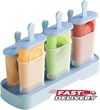 Moldes de Helado 6 Piezas Azul, Libre de BPA y F cil Desmoldado