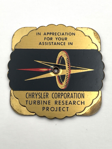 Vtg Chrysler Corp Turbine Research Project Perpetual Calendar Brass 1962-1989 - Picture 1 of 12