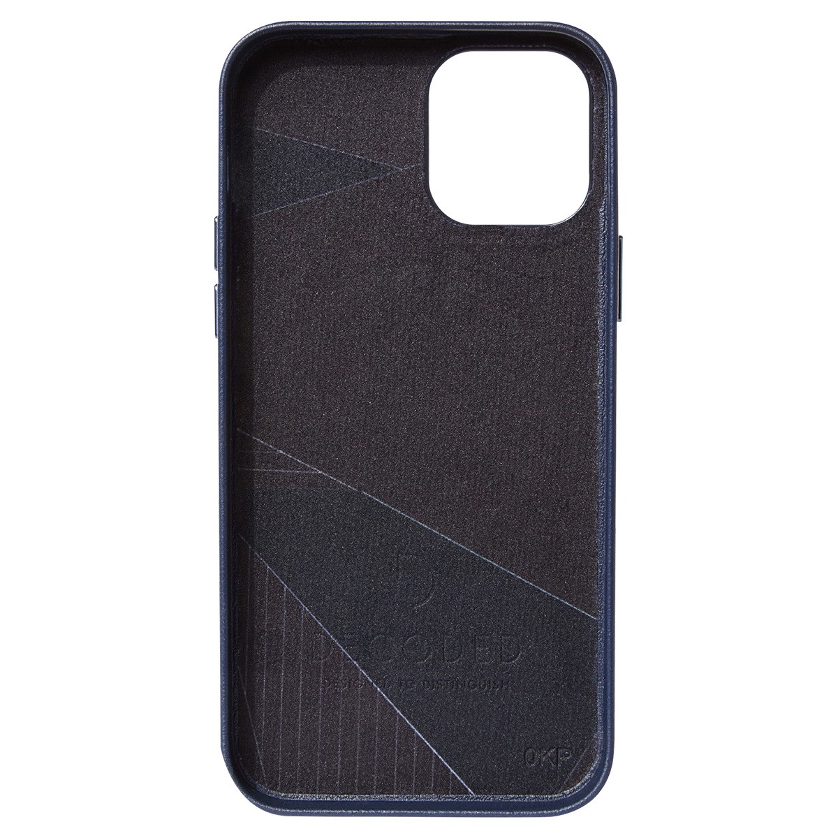 Coque iPhone 12 Mini en cuir bleu Decoded pour une protection elegante