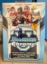 2025 Bowman Chrome University NCAA Football Blaster Box FACTORY SEALED
