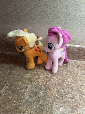 Set of 2 Hasbro My Little Pony 6  Plush Apple Jack & Pinkie Pie 2013