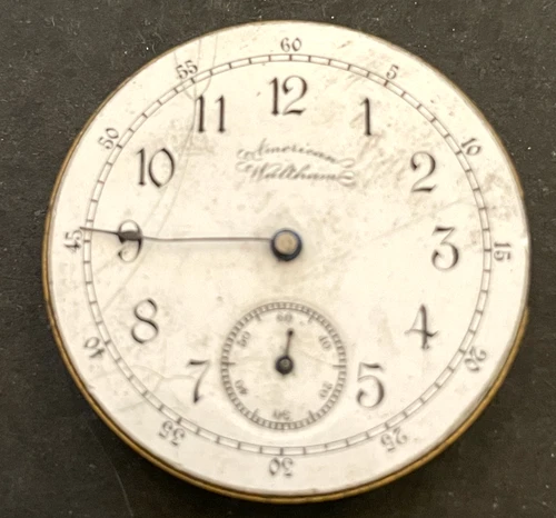 Antique Waltham Model 1890 Grade J Pocket Watch Movement Parts/Repair 6s 7j USA