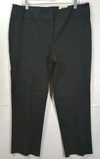 Laura Ashley Black Dress Pants Sz 16W Stretch Trousers 36x30 Cott/Rayon NWT