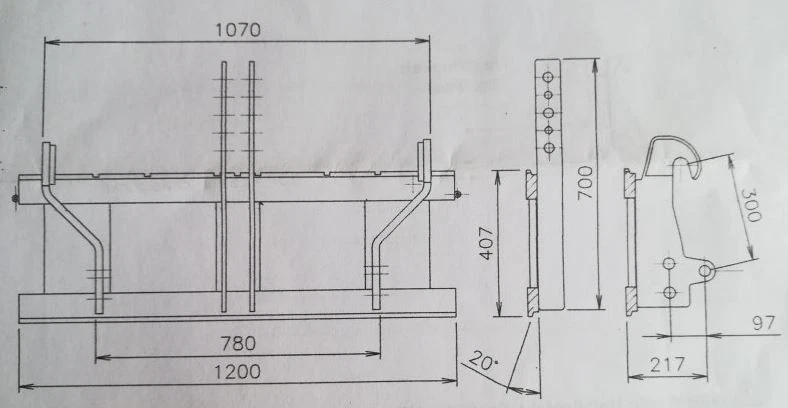 Palettengabelträger 1,2m 2,5t mit 1,2m 2,0t Gabelzinken Euro und Dreipunkt Aufna - Bild 2 von 4