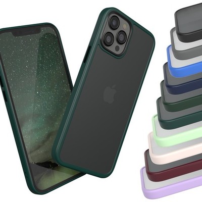 EAZY CASE für Apple iPhone 12 Pro Max Bumper Slim Cover Matt Hülle Rand Schutz