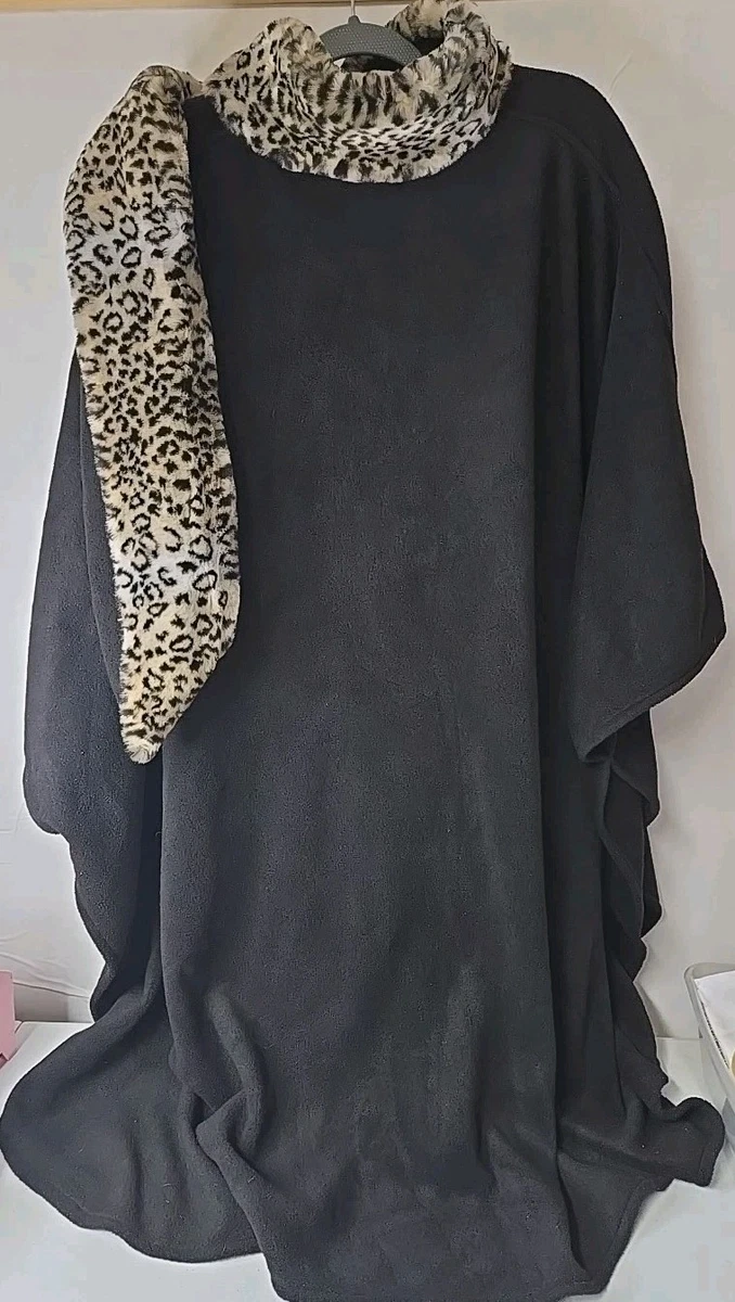 Cape Femme Preston & York - Col En Fausse Fourrure, Fermeture Bouton, Fuchsia, Taille Unique