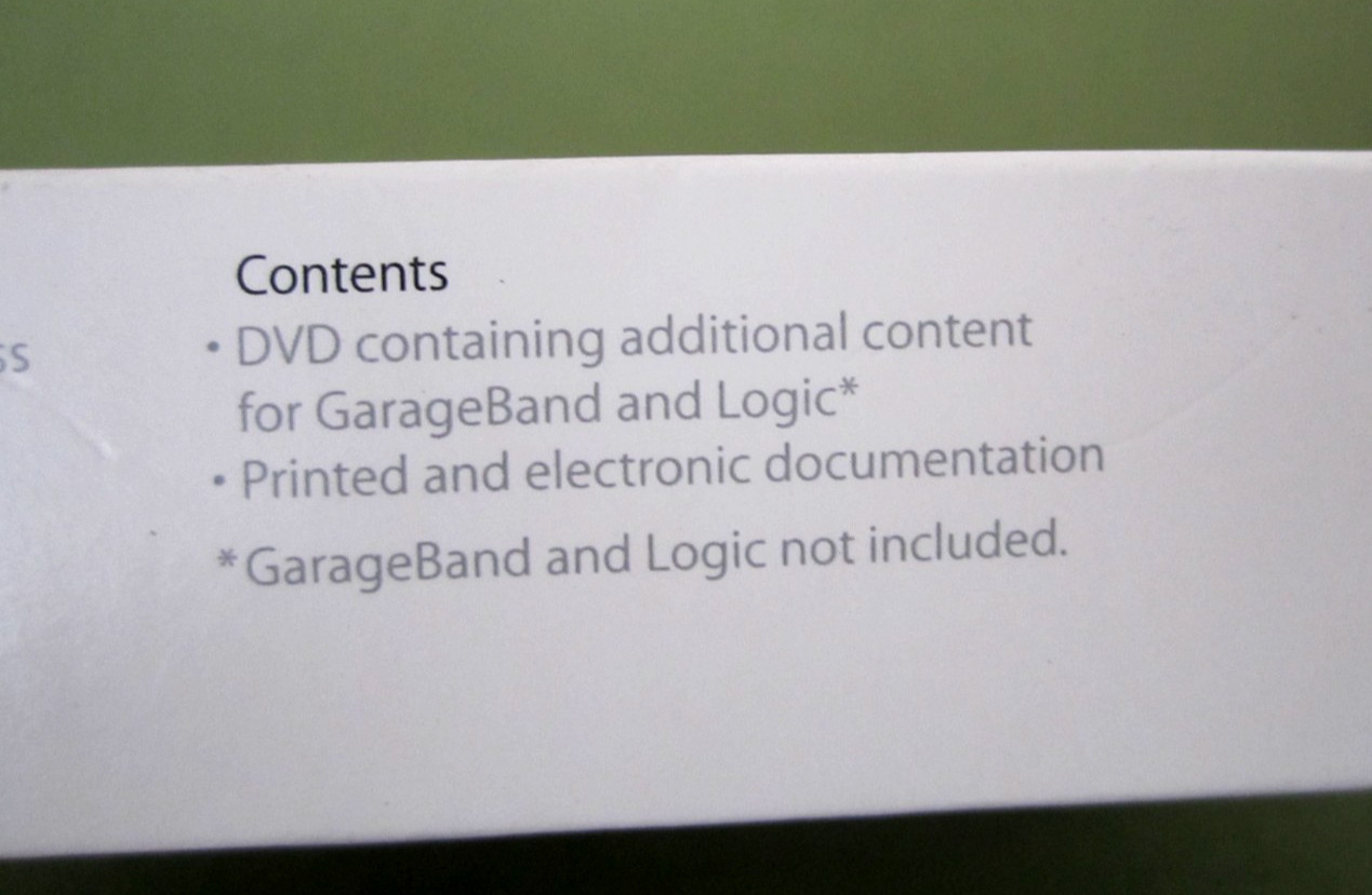 Apple GarageBand Jam Pack Voices One Install Disc