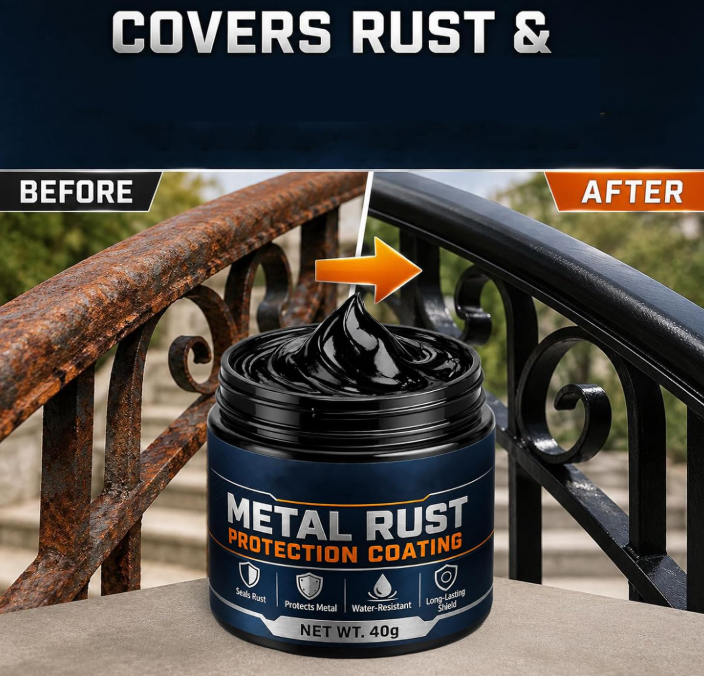 Metal Rust Protection Black Repair Paste,Weatherproof,Quick-Drying ...