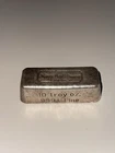 10oz .999+ Silver Bar - Security Metals Company - Vintage Poured Bar