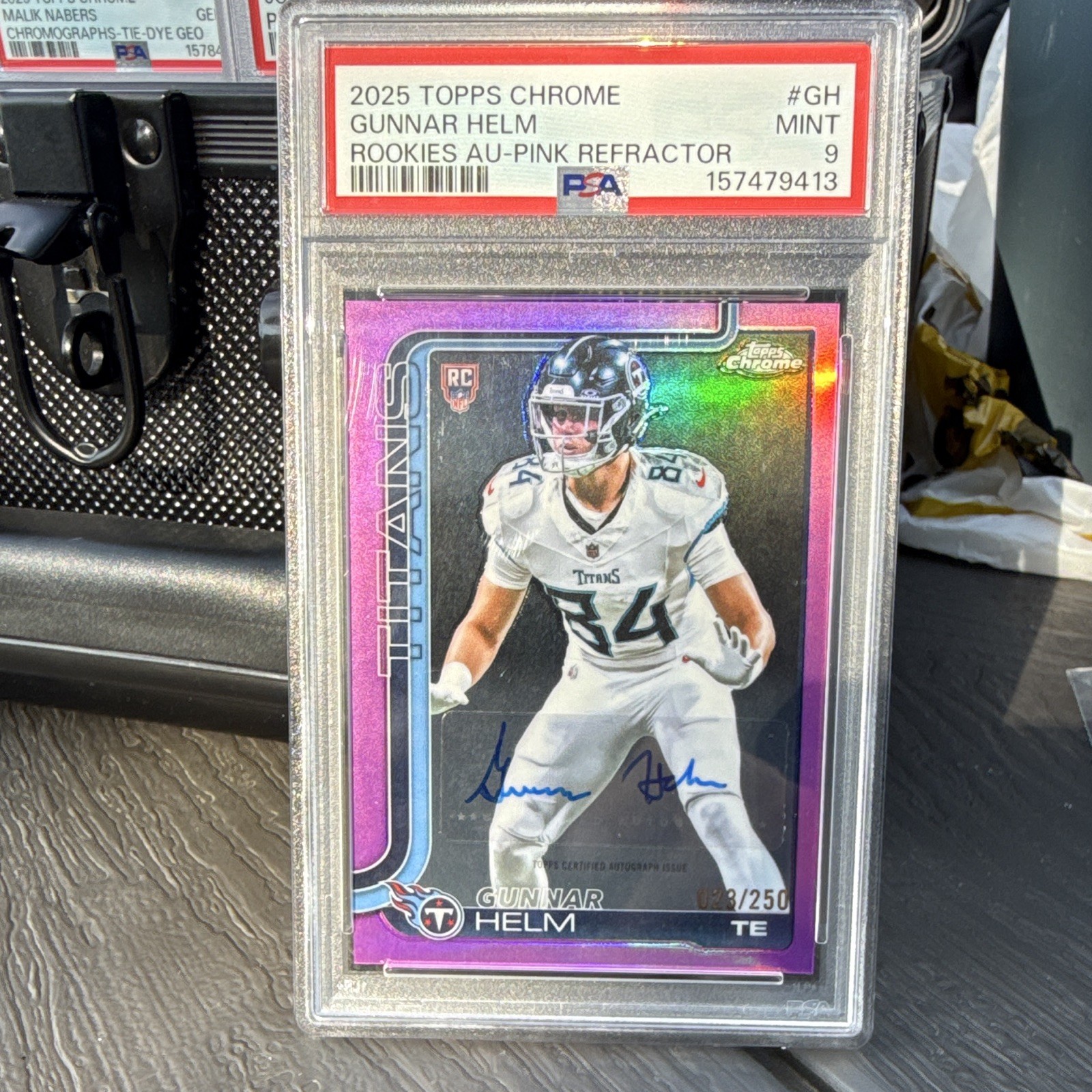 Gunnar Helm Panini Prizm #359 Autograph-Pink