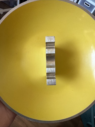 Vintage 1960s Mid Century MOD Ashtray Yellow Enamel & Silver Metal 6.25" Across - Picture 19 of 24