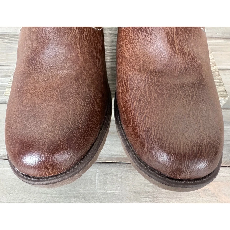 Spring Step Boisa Brown Vegan Leather Buckle Zip Fur Lined Winter Boots Size 9 - Image 3 of 4