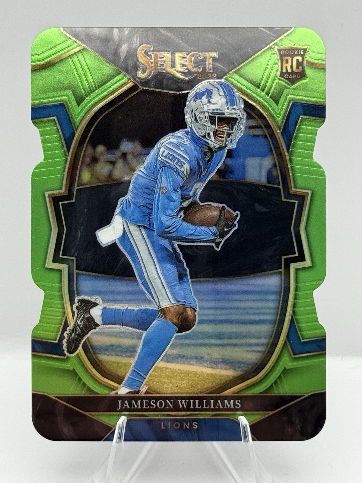 2022 Select Concourse Jameson Williams #57 Neon Green Prizm Die Cut /299 RC