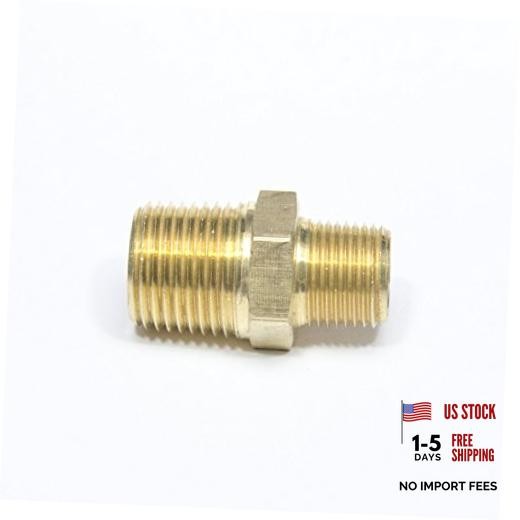 3/4" Male NPT to 1/2" Male NPT MPT MIP Hex Pipe Nipple Brass Fitting