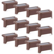 LED Solar Deck Lights Outdoor Step Lights Fence Stair Lights for Garden Yard