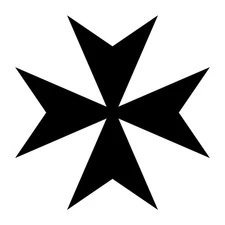 Maltese Iron Cross #3 Decal Sticker Black Die Cut Vinyl