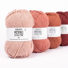 DROPS Merino Extra Fine DK-weight wool yarn 50g balls multiple colors