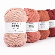 DROPS Merino Extra Fine DK-weight wool yarn 50g balls multiple colors