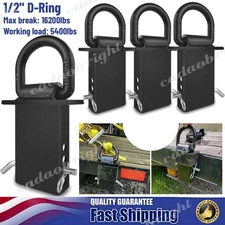 4 Packs 16200lbs Trailer Stake Pocket D Ring Tie Downs Fit for Trucks, Trailers