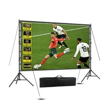 Projector Screen and Stand, 180 inch Outdoor Projection Screen 15 FT Large Po...