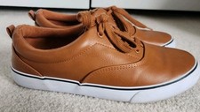Boys Oxfords Shoe Sneaker Dress Cognac Brown 5