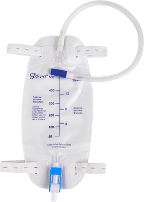3 Pack Easy-Tap Catheter Leg Bag Urinary Drainage Bag, 500ml, Anti-Reflux... 