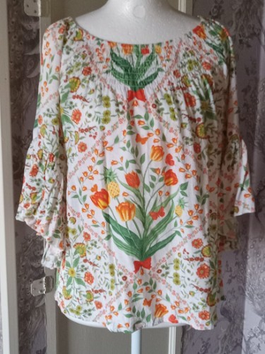 #ad Cato Floral Boho Bell Sleeves Top on off shoulder Floral XS $13.00