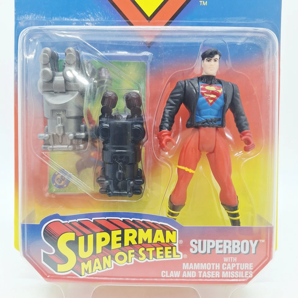 超级男孩超人钢铁侠 1995 年可动人偶 DC 肯纳完整包装 — 第 2/4 张图片
