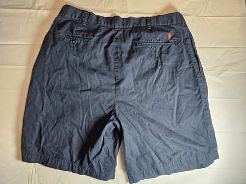 Polo Ralph Lauren Tyler Shorts Mens 38 Waist X 9 Length Blue Pleated 100% Cotton - Picture 4 of 5
